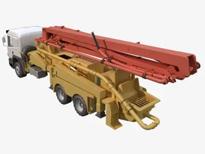 pump truck 3D model purchase