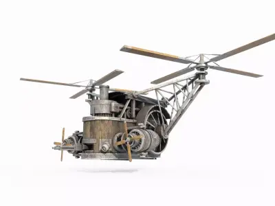Fantasy Steam Style Bomber 3D model