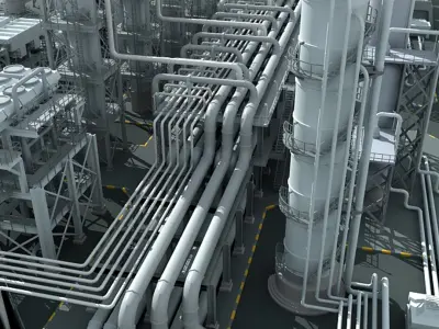 Mega Refinery 3D model purchase