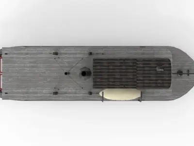 Old Ship 01 Low-poly 3D model