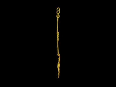 Maang Tikka Gold Jewellery Low-poly 3D model