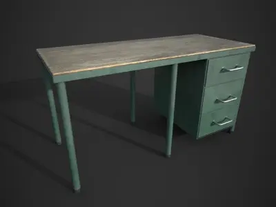 Industrial Furniture Low-poly 3D model