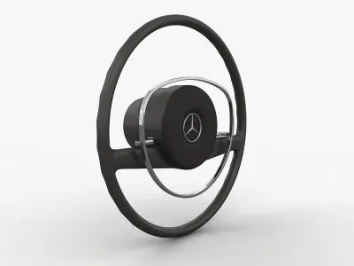 Mercedes-Benz 280 SL Steering Wheel Low-poly 3D model