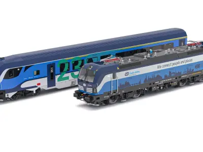 Siemens Vectron - Vectrain ComfortJet Train Collection 1 3D model
