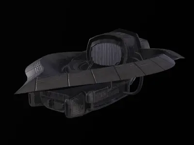SCF-49 Sci-fi Spaceship Low-poly 3D model