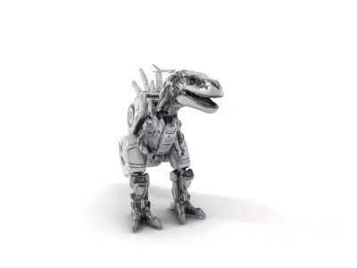 Mecha Dinosaur Robot Model Pack Low-poly 3D model