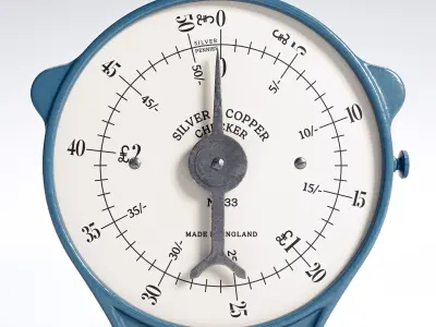 Vintage Cast Iron Weighing Scale 3D model