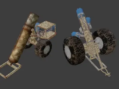 Hell Cannon Pack  Low-poly 3D model