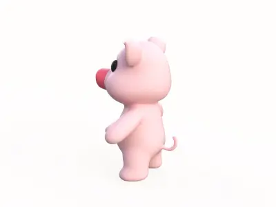 Little animal baby - Pig cute - Character005 Low-poly 3D model
