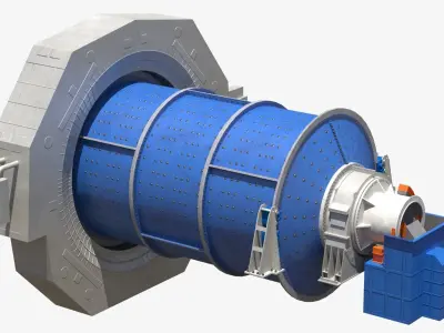 Ball Mill 3D model buy