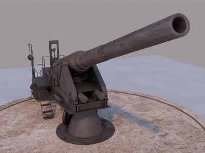 WW I Cannon 3D model