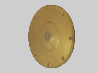 Golden Sunplate 1 Low-poly 3D model