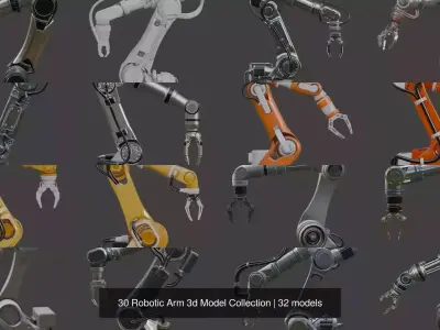 30 Robotic Arm 3d Model Collection 3D Model Pack