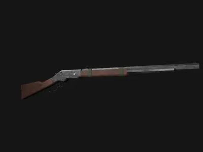 Old Gun- Winchester- 3D Gameasset Low-poly 3D model
