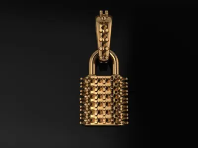Diamond Lock Pendant 3D print model
