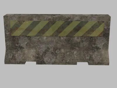 Concrete Barriers Low-poly 3D model purchase