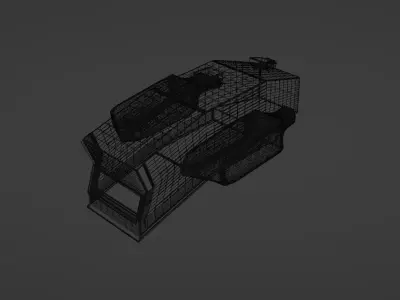 Sci-fi Spaceship 3D model buy