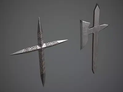 Cross and Herbat Free low-poly 3D model