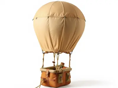 Desert Expedition Balloon model pack Low-poly 3D model