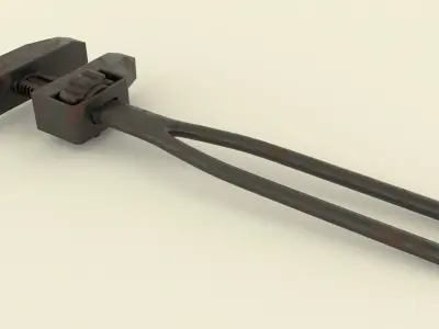 Old adjustable key 3D model