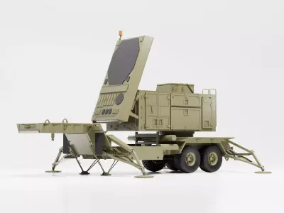 Trailer Radar MPQ-53 Patriot 3D model