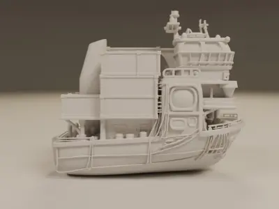 cargo ship 3D print model