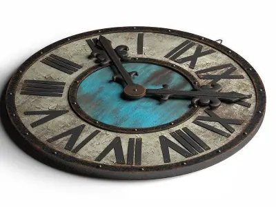 Wall Clock Loft Style 80 3D model