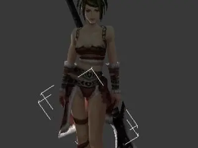 Female Barbarian 3D model