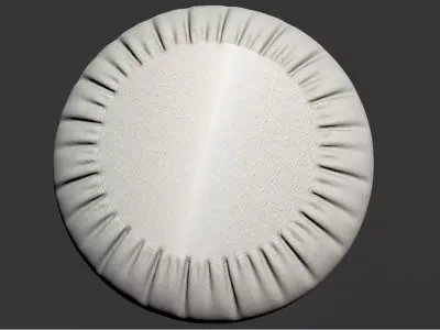 SilkCushion plate with ruffled edge Free 3D model