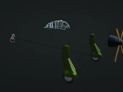 propeller plane Free low-poly 3D model