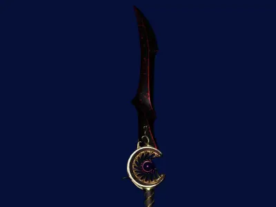 Unholy Blessing sword Low-poly 3D model