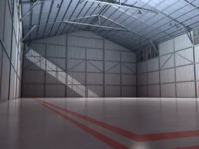 Aircraft Hangar Interior 3D model