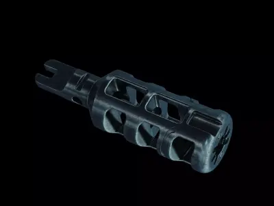Muzzle brake part industrial stock 3D model