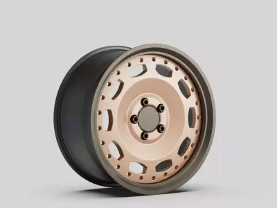 wheel rims car sport turnable 3D model