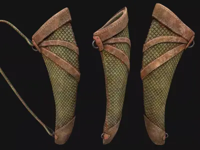 Arrow Quiver Medieval Weapons Bow Crossbow Ammunition  Low-poly 3D model