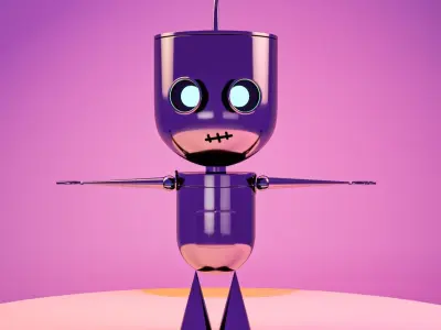 Robot on table 3D model