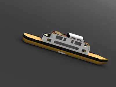 Yacht 1 updated model coming soon Low-poly 3D model