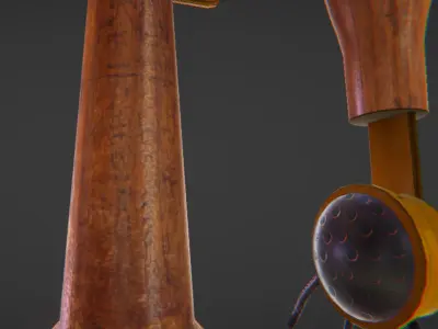 Vintage Telephone Free low-poly 3D model