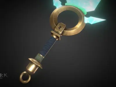 Magical Crystal Sword Low-poly 3D model