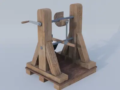 Mechanical hammer and Anvil Low-poly 3D model