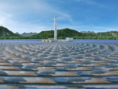 Solar Tower Concentrated Solar Power    Power Station   3D model