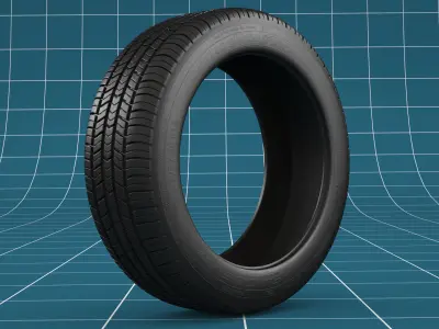 Car tire 01 3D model