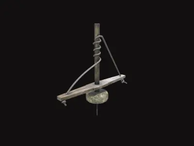Medieval Bow Drill Low-poly 3D model