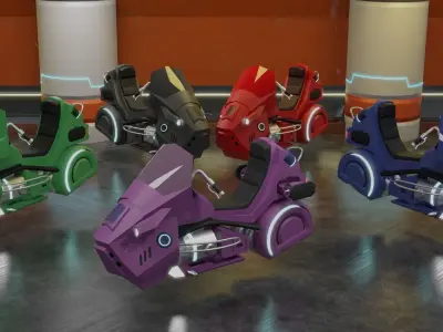 Sci-Fi Vehicle Low-poly 3D model by StylizedPoly