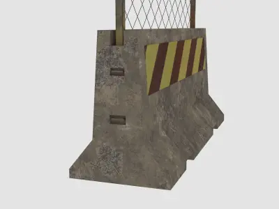 Concrete Barriers Low-poly 3D model