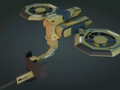 Sci-Fi Drone - Low Poly - Game Ready - PBR Low-poly 3D model buy