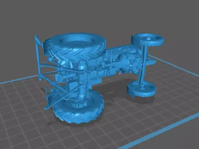 Classic Porsche Diesel Tractor 3D print model