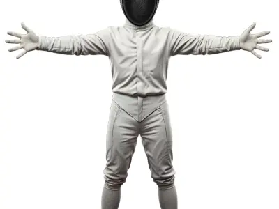 Elegant Fencer Attire model pack Low-poly 3D model