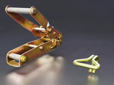 Ratchet Strap Mechanism 3D Model Low-poly 3D model