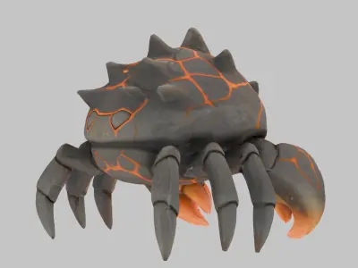 Lava Crab Low-poly 3D model